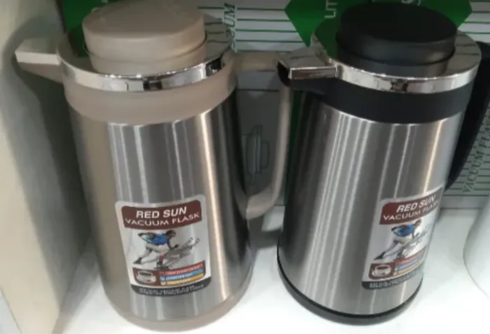 Garrafa Térmica Inox Red Sun 1 Litro Vacuum Flask Chá Café Água Quente E Fria