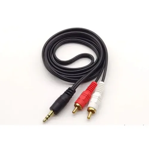 Cabo P2 X 2 Rca Estéreo áudio e vídeo 