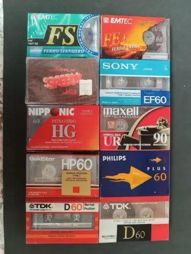 Fita k7 cassete emtec tdk sony maxell lote 10 unidades