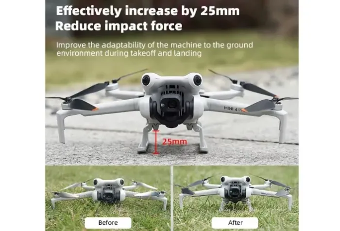 Dji Trem de pouso para dji mini 4 pro drone pés expandidos altura aumentada pro COD-CP875 