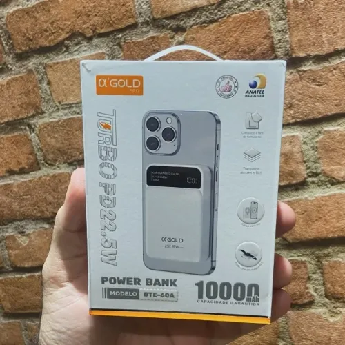 Carregador Portátil Indução Magnético Turbo Pd 22.5w/bte-60
