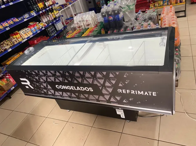 Balcão expositor horizontal ilha 2M Congelados e Resfriados Refrimate Pronta entrega