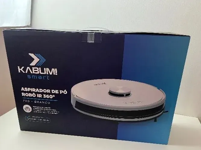 Novo, Entrego, Robô Aspirador de Pó KaBuM! Smart 700, Mapeamento IR 360º, Controle via App