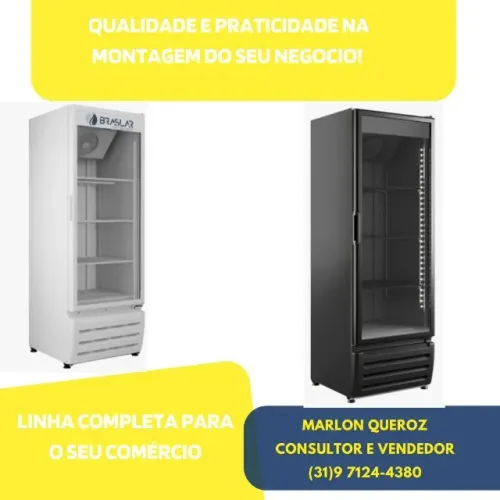 Freezer Vertical Braslar 470 Litros Tampa cega / Vidro