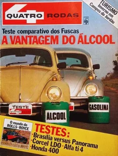 Revista Quatro Rodas 1980 - Fusca Série Prata, Honda CB 400, Alfa Romeo 2300, Corcel LDO