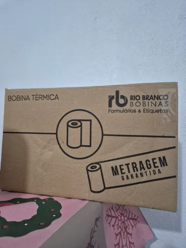Bobina Térmica Rio Branco - 57mm × 300m Papel Branco