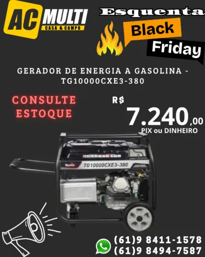 Gerador de Energia a Gasolina - TG10000CXE3-380