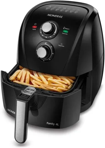 Fritadeira Sem Óleo Air Fryer 4L, Mondial, Preto, 1500W, 220V - AFN-40-FB
