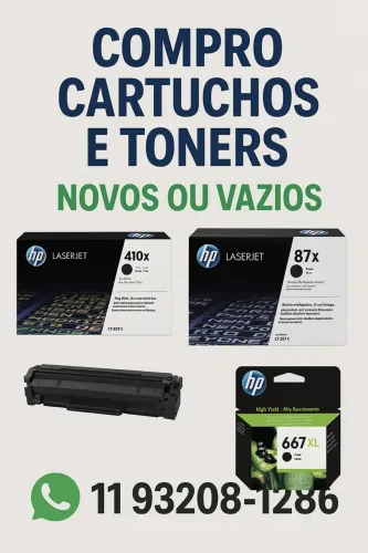 Compramos toners e cartuchos 