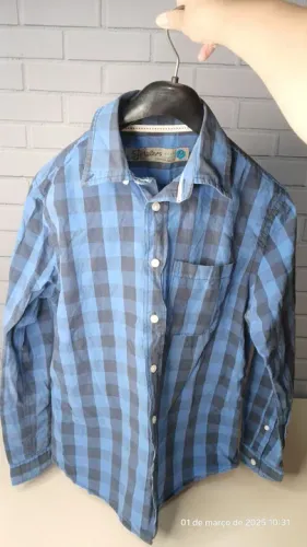Camisa Xadrez Azul Tam: P