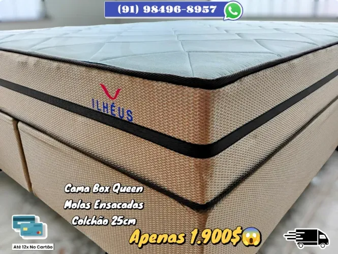 CAMA BOX QUEEN ILHÉUS MOLAS ENSACADAS