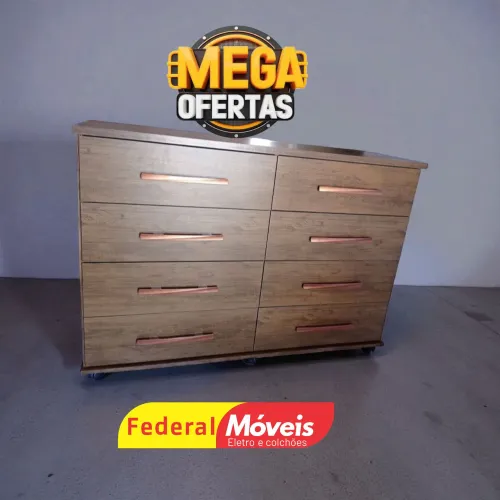 Cômoda 8 Gavetas 1,36m Super Oferta - Aproveite!