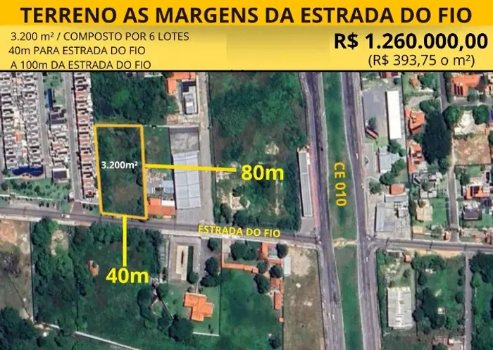 Terreno às margens da Estrada do Fio - 3.200m²