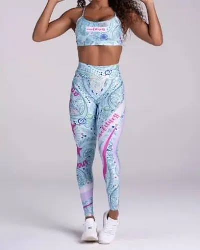 Conjunto Fitness - Calça Legging e Top Estampado