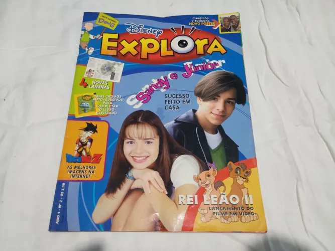 Revista Disney Explora número 2 com Sandy e Junior 