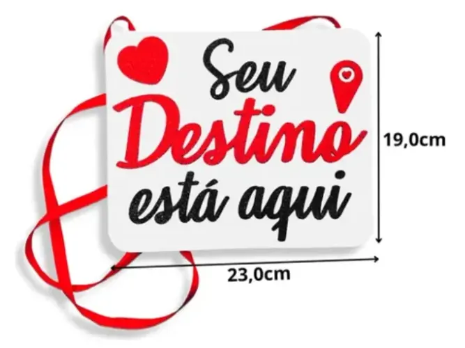 01 Fantasia Bloquinho Destino Tiara + Placa Casal