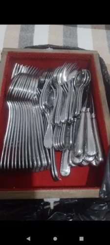 Conjunto de talheres Hércules inoxidável 99 peças 