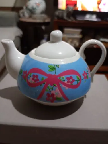 Bule de Porcelana Decorado