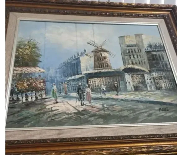 Lindo quadro em tela pintura a óleo