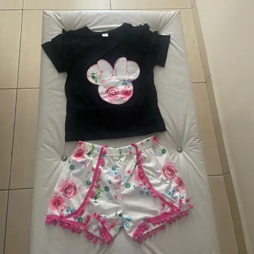 Conjunto Infantil Minnie Floral