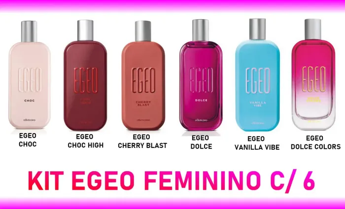 Egeo Boticário c/ 6 Unidades 90 ml cada frasco