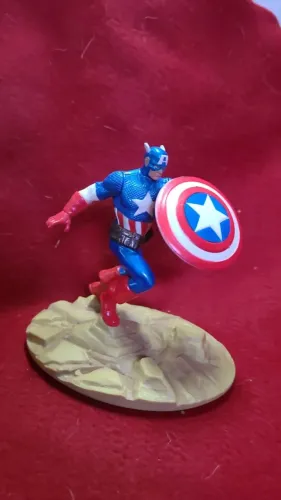 Marvel Legends Capitão América Titanium Series Estátua de metal injetado (2007)