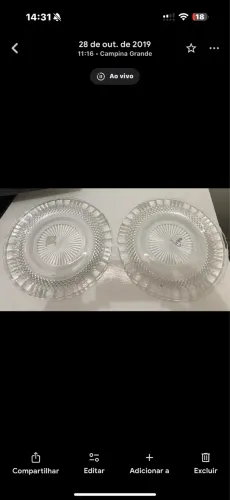 Pratos c/ desenhos alto relevo TAM G