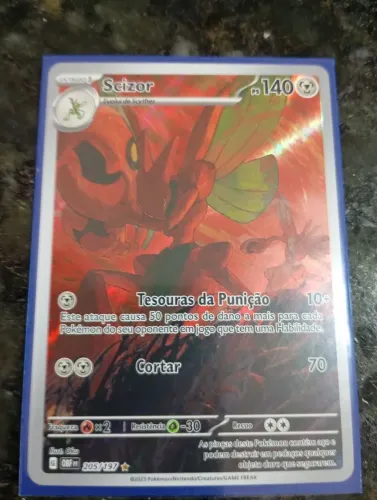 Carta Scizor - Pokémon TCG - 205/197 Obsidiana em Chamas