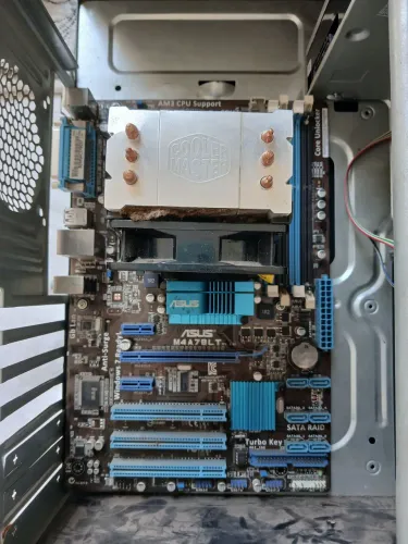 PLACA MÃE ASUS DDR3 M4A7BLT + Processador AMD phenom II e Coller