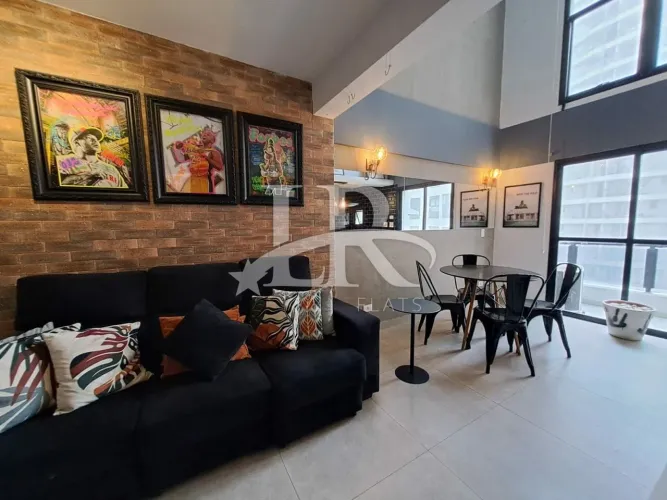 LR Flats - Flat 1 quarto, duplex mobiliado, lazer completo para locação em Moema, confira