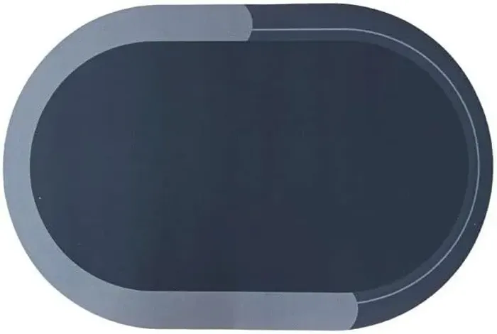 Tapete Magico Oval Antiderrapante Super Absorvente