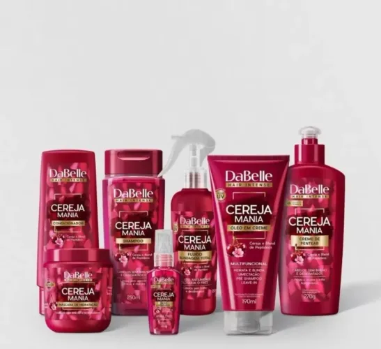 kit dabelle cereja mania completo tratamento cabelo