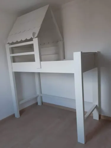 Cama casinha marcenaria com colchão
