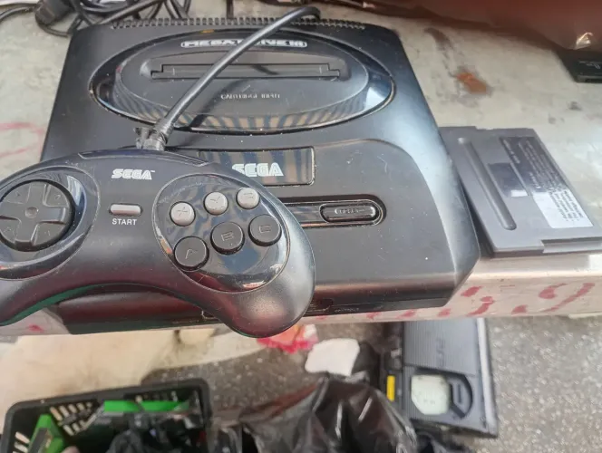 Mega drive tudo original controle 