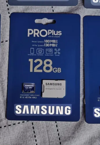 Cartão MicroSD Samsung 128GB PRO PLUS