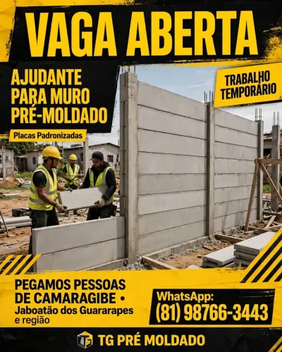 Precisamos de ajudante temporário
