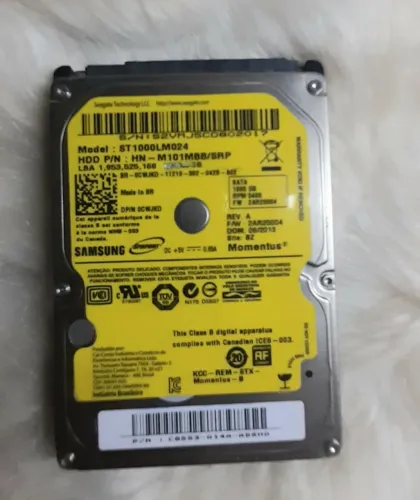 HD de notebook Samsung Momentus 1TB  