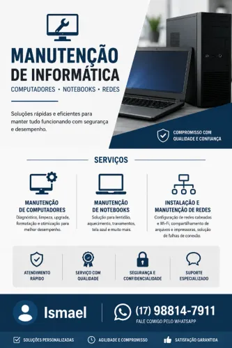 Manutenção de Computadores, Notebooks e Redes