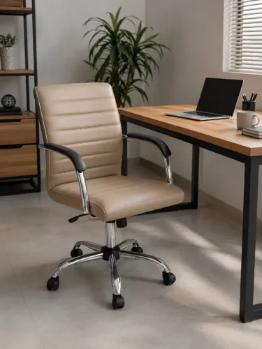 Cadeira Presidente em Couro Sintético - Conforto e Sofisticação por apenas R$ 550!