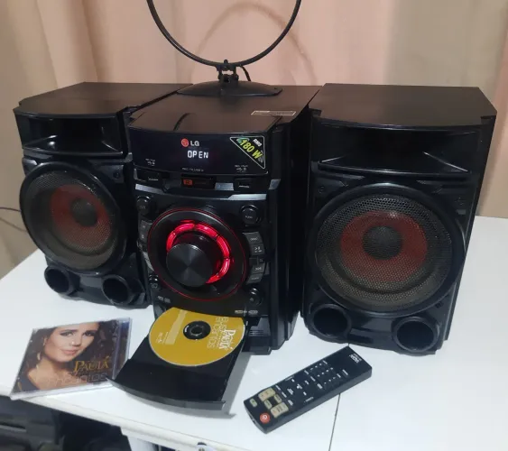 Aparelho som LG TOCA CD RÁDIO ANTIGO COMPLETO RELIQUIA