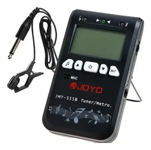 Afinador e Metrônomo Cromático Joyo JMT-555B Com Tela Clip Contato