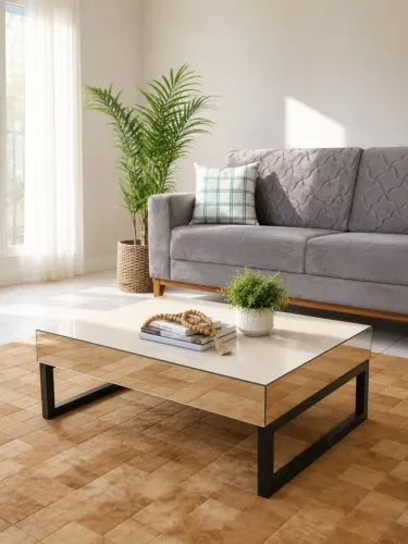 Mesa de centro espelhada