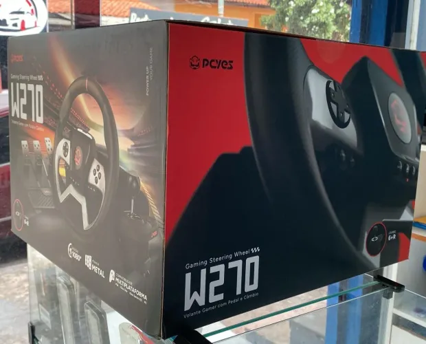 Volante Gamer PCYES W270 Completo - Alta Performance!