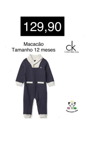 Macacão Infantil Calvin Klein 