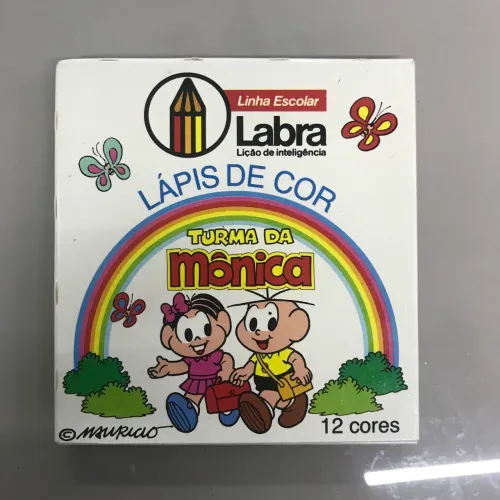Caixa de Lápis de cor antigo Labra turma da Mônica anos 80/90