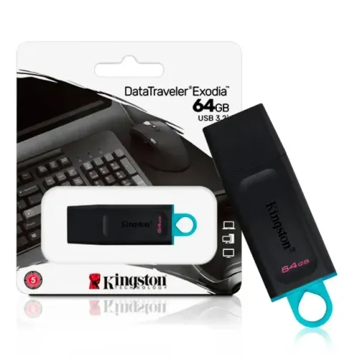 Pendrive Kingston 64gb Usb 3.2 Datatraveler Exodia *ENTREGA GRÁTIS*