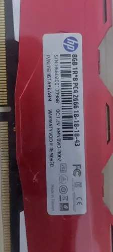 Memoria RAM DDR4 8gb HP