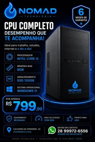 ? Computador Intel Core i3 - Pronto para uso
