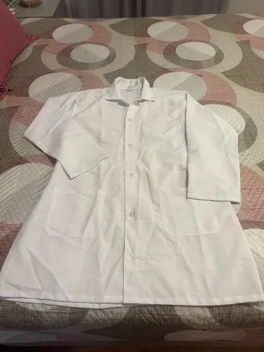 Jaleco branco masculino tamanho GG