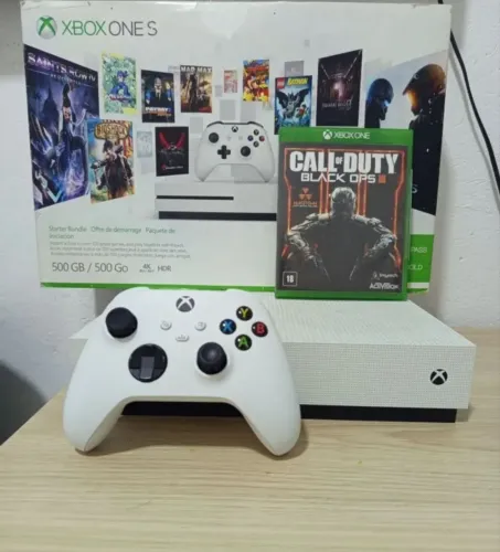 Xbox one s 500gb em excelente estado + controle novo + jogo + cabo do Xbox